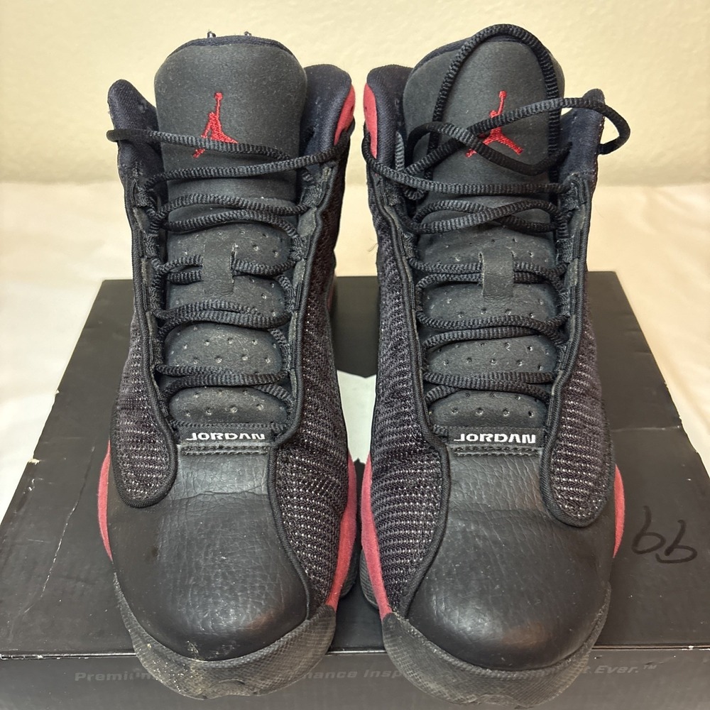 NIKE AIR JORDAN XIII 13 RETRO GS BLACK RED WHITE BRED PLAYOFF 414574-010 Size 4Y - Picture 10 of 16